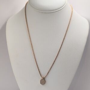 Kendra Scott Rose Gold Drusy Hexagon Necklace BB4